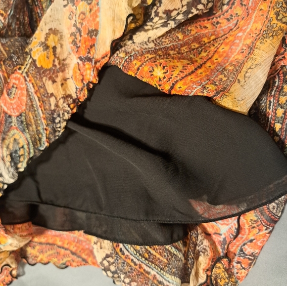 Dana Buchman Size 4 Paisley Maxi Skirt 100% Silk - Picture 2 of 9